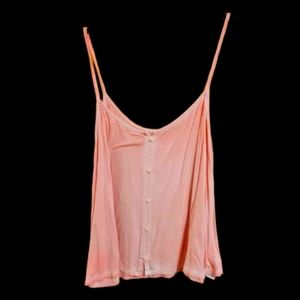 Light pink flowy button up tank